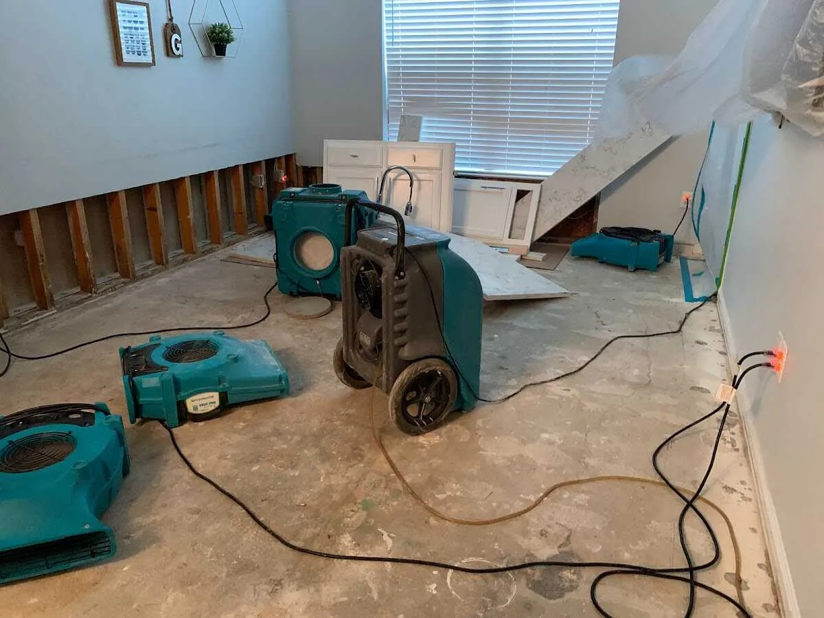 Dehumidifier in flood-cut room for Water Extraction & Removal in Pittsburgh